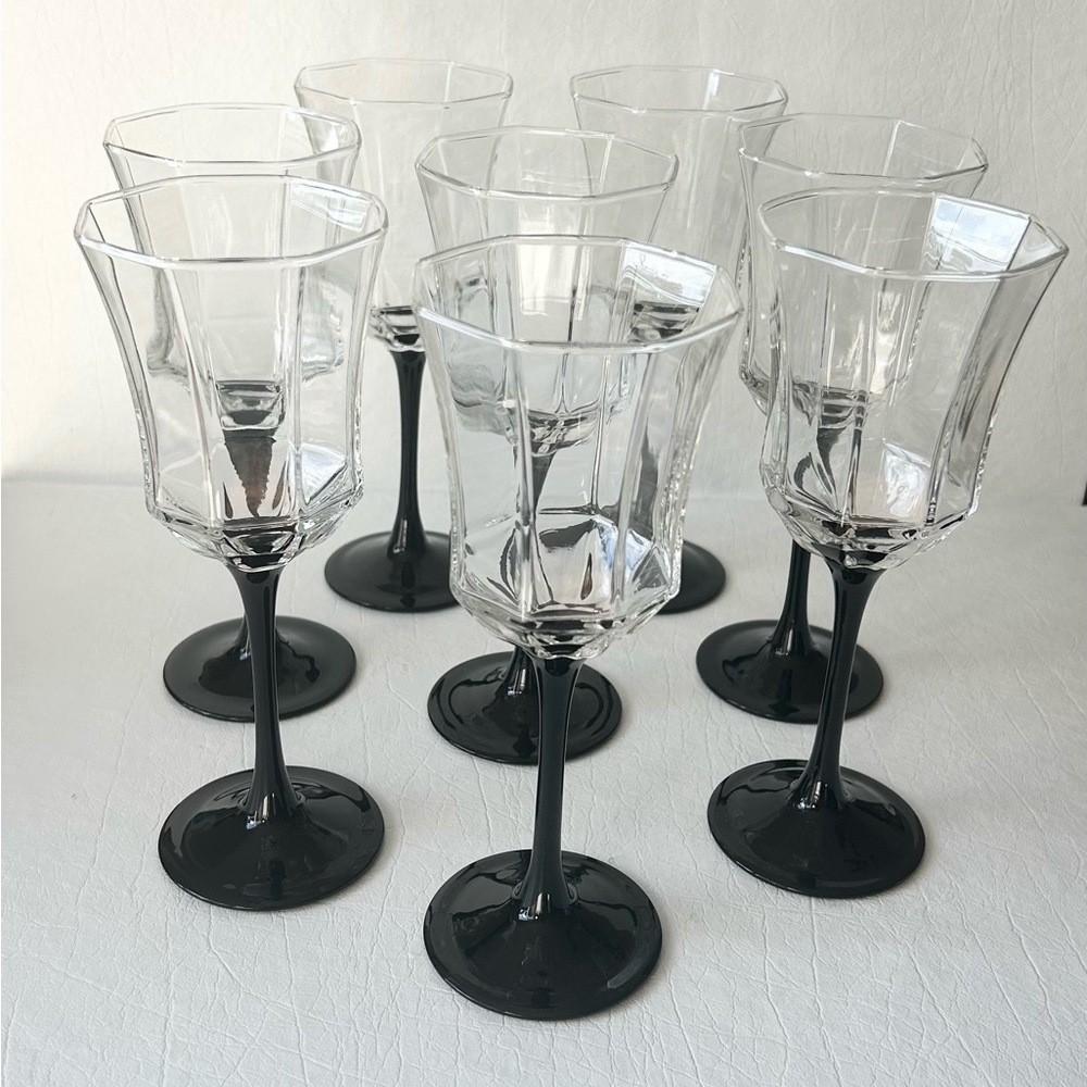 Set/8 Arcoroc Luminarc “Octime” Goblets/Wine Glasses